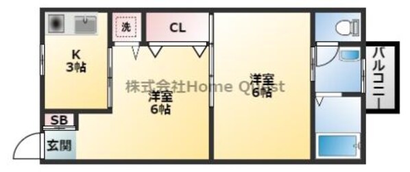 シエルブルーコーポの物件間取画像